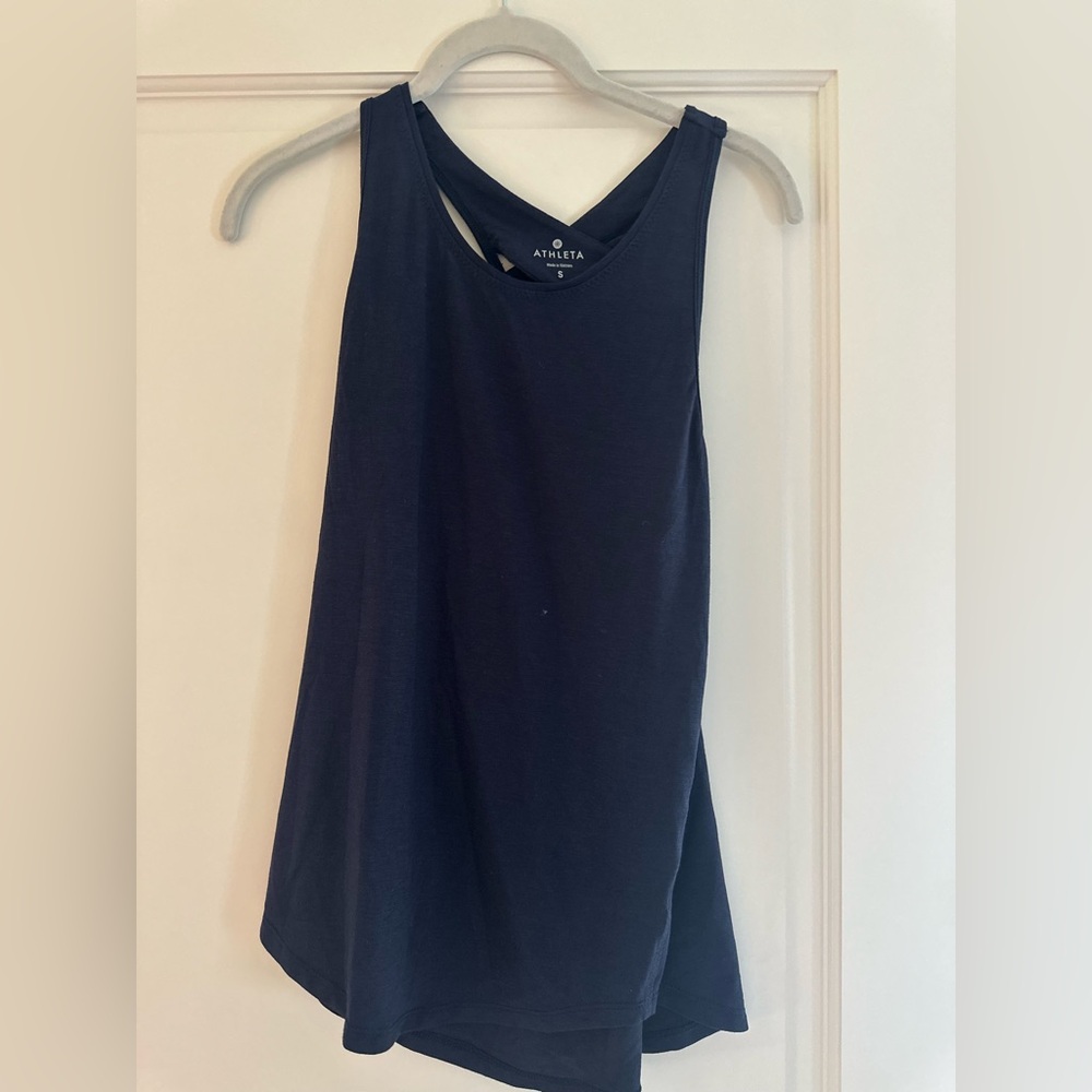 Athleta Dark Navy Cross-Back Tank